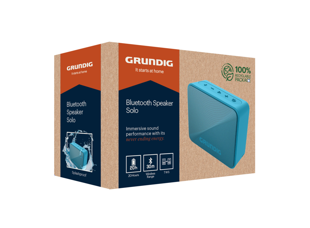 Solo BT Hoparlör Mavi Bluetooth Hoparlörler